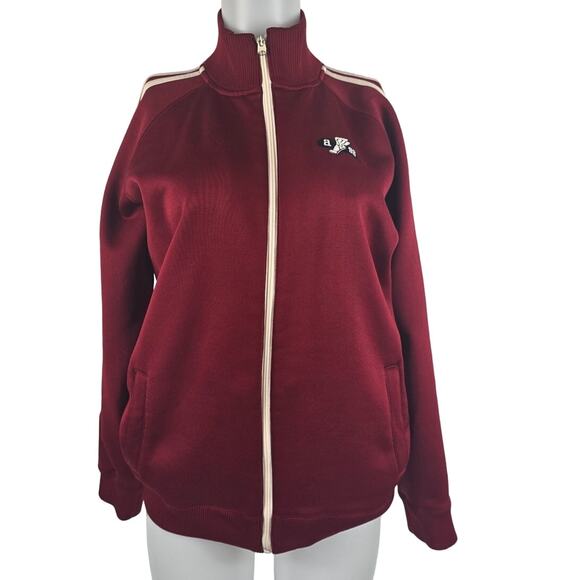 Ambercrombie & FitchMen's Red White Track Vintage Look Full Zip Jacket XL